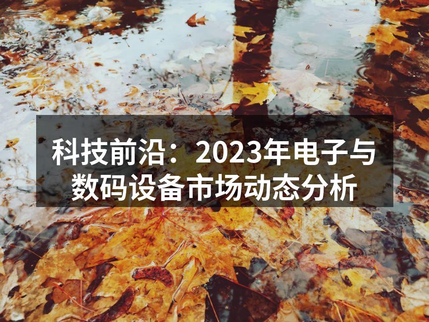 科技前沿：2023年电子与数码设备市场动态分析